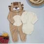 Imagem de Macacão inverno plush bebê com bory - bichinhos da floresta