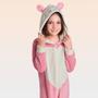 Imagem de Macacão Kigurumi Pijama Infantil Fleece com Capuz Fantasia Criança Menino Menina