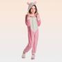 Imagem de Macacão Kigurumi Pijama Infantil Fleece com Capuz Fantasia Criança Menino Menina