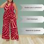 Imagem de Macacão longo Estampado Plus Size com Amarração 