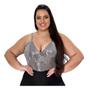 Imagem de Macacão Pantalona De Alcinha E Detalhe Paetê Plus Size Festa