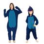 Imagem de Macacão Pijama Kigurumi Inverno De Tubarão Com Capuz 14 Anos