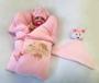 Imagem de Macacão roupa de bebê kit maternidade menino e menina meia estação e inverno em algodão com saco de dormir
