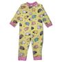 Imagem de Macacão Roupa de Bebê Soft Quentinho Para Frio Colorido Fofo Estampa Colorida Inverno Menina Confortável Pijama