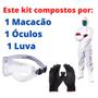 Imagem de Macacão Segurança Protetor Trabalho Pintura Óculos Luva Epi Tipo 6 Epi Capuz Longo Unissex Ca Masculino