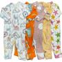 Imagem de Macacão Soft Fleece Premium Infantil Bebê Estampa Sortida Enxoval Inverno Pijama