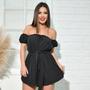 Imagem de Macacão Soltinho Feminino Festa Verão Dia Dia Premium Caído Ombro Elegante Alto Padrão Viagem Blogueira Virginia Balada