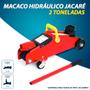 Imagem de Macaco Hidráulico Jacaré Honda Civic 2012 2013 2014 2015 2T Ton Toneladas Alavanca Fácil Uso Manuseio Portátil