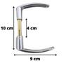 Imagem de Maçaneta Alavanca Aliança para Fechadura Trinco De Porta Madeira Inox Cromada Linha Premium 86617