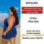 Imagem de Macaquinho jeans Short Saia e Alça Plus Size com lycra