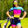 Imagem de Macaquinho para ciclistas mangas curtas  UV