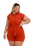 Imagem de Macaquinho Plus Size C Faixa Fecho em Botoes na Frente 0456