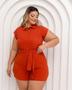 Imagem de Macaquinho Plus Size C Faixa Fecho em Botoes na Frente 0456