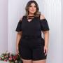 Imagem de Macaquinho Plus Size Com Cinto Roupas Femininas 48 ao 52 0023