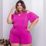 Imagem de Macaquinho Plus Size Com Cinto Roupas Femininas 48 ao 52 0023