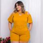 Imagem de Macaquinho Plus Size Com Cinto Roupas Femininas 48 ao 52 0023