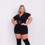 Imagem de Macaquinho Plus Size Feminino Decote V c Cinto 0558