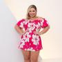 Imagem de Macaquinho Plus Size Feminino Estampado/Xadrez 0477