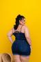 Imagem de Macaquinho plus size jeans com Lycra Ref:2478