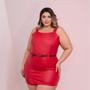 Imagem de Macaquinho  Plus Size  Short Saia material sintético C Cinto 0530