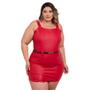 Imagem de Macaquinho  Plus Size  Short Saia material sintético C Cinto 0530