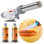 Imagem de Macarico Flame Gun com Ignicao Automatica + 2 Cartuchos de Gas 227g  Kit 