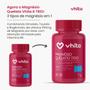 Imagem de Magnésio Dimalato Quelato, Taurato e Bisglicinato 3 em 1 com Vitamina B6 350mg Vhita, 4 potes com 60 cápsulas