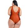 Imagem de Maio Body Acinturado Plus Size Modela Cintura Liso Casual
