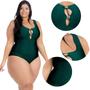 Imagem de Maio Body Acinturado Plus Size Modela Cintura Liso Casual