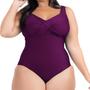 Imagem de Maio Body Acinturado Plus Size Modela Cintura Liso Casual