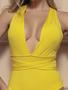 Imagem de Maio Body Amarelo Várias Formas De Amarrações Forrado