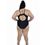 Imagem de Maiô Body Plus Size com Recort e Alça Finas Reguláveis Preto