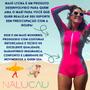 Imagem de Maiô Lycra Adulto Cavado Manga Longa UV50+ Rosa ZigZag Praia