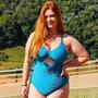 Imagem de Maiô Plus Size 50 52 54 56 Tecido Compressão Texturizado Ajuste Amarração Natação Hidroginástica Body Modelador Sem Bojo Alcinha Amarrar Adulto Chapa