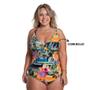 Imagem de Maiô Plus Size Estampado Com Bojo Feminino Orla Da Praia