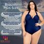 Imagem de Maiô Plus Size liso Chapa barriga Com Bojo Cortinão