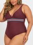 Imagem de Maiô Plus Size, Sem Bojo, Barolo, Elastic, Até 54