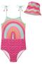 Imagem de Maiô Roupa De Banho Kukiê Em Malha Com Proteção UV 50+ Moda Praia Verão Calor Kukiê