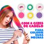 Imagem de Make Brinq Pintura De Cabelo Com Giz E Adesivos Para Unhas Colorir Mechas - Polibrinq