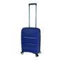 Imagem de Mala de Bordo ABS para Viagem Expansível Polipropileno Samsonite Spin Air Cadeado Tsa Azul