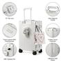 Imagem de Mala de Bordo MYER Hard Shell 20 Polegadas - Alumínio Branco Leitoso