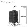 Imagem de Mala de Viagem Bordo 10kg PP C/ Zíper Expansível Padrão ANAC