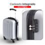 Imagem de Mala de Viagem Bordo 10KG SESTINI Em ABS com Rodas 360, Expansível, Cadeado Fixo e Garantia Vitalícia - Kit Organizador Incluso