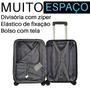 Imagem de Mala de Viagem Bordo Expansiva Rígida Rodinha Dupla Cadeado Avião mão Bagagem Embarque Pequena 8kg Abs