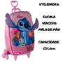 Imagem de Mala Viagem Stitich Menina Rodinhas Original Disney Escola 3D Premium