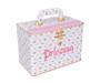 Imagem de Maleta Box LUXO 600 fotos 10x15 com 6 Álbuns Fotográficos PRINCESA ROSA COROA Bebê Bordado