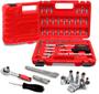 Imagem de Maleta De Soquetes Kit De Bits Com Chave Catraca 57 Peças