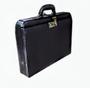 Imagem de Maleta executiva Guedes modelo Milano, couro classico preto, com espaço para notebook até 14"