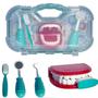 Imagem de Maleta kit Dentista Cor Verde e Rosa Brinquedo Profissões Educativo