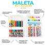 Imagem de Maleta Kit Escolar com 68 Peças Hero Squad Pintura Infantil Estojo Colorir Arte Estudante Criatividade Coordenação